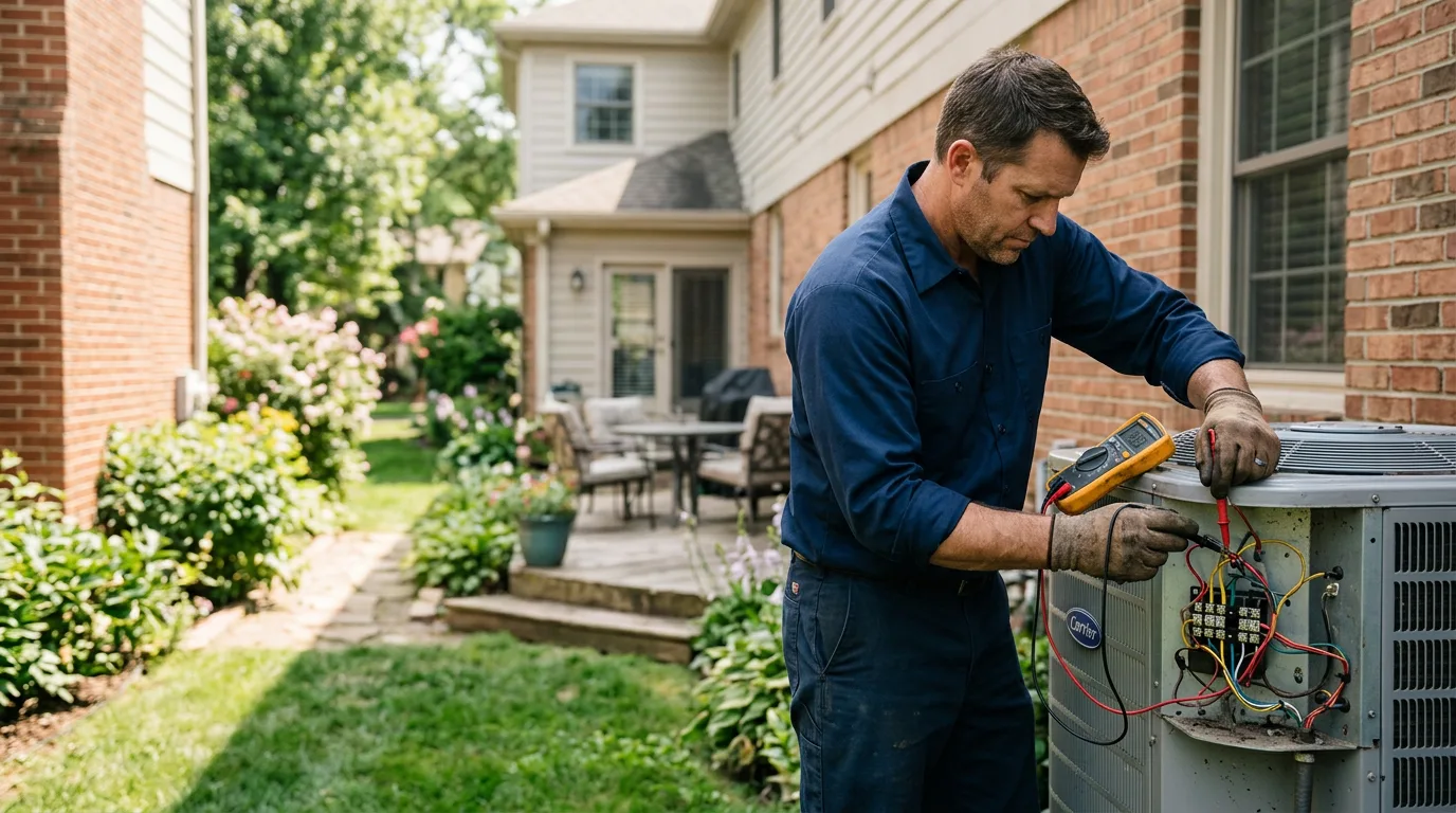 HVAC technician working near Van Horne, IA